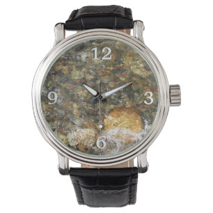Montre Galets Brown et gris naturel Abstrait