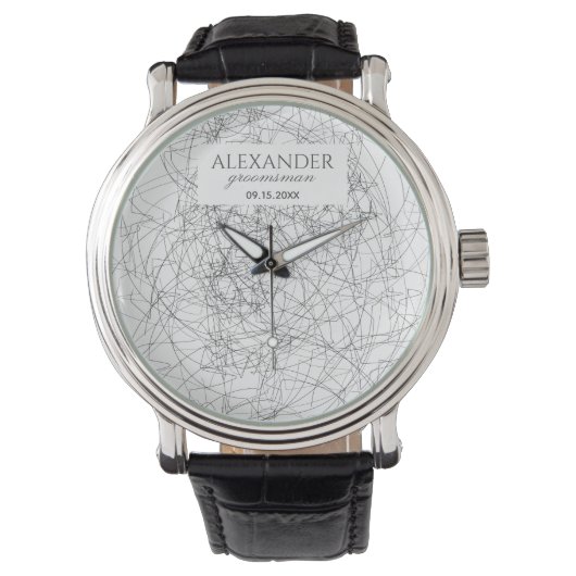 Montre Garçon d'honneur Monogramme Moderne (devant)