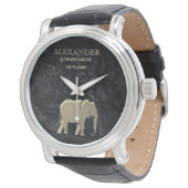 Montre Garçon d'honneur noir moderne (Incliné)