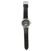 Montre Garçon d'honneur noir moderne (Plat)