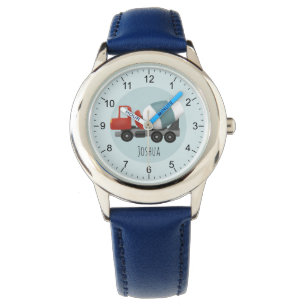 Montre Garçons Bleu Cute Construction Béton Mixer Enfants