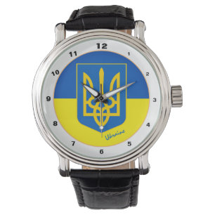 Montre Garde drapeau ukrainien, mode Ukraine / tryzub
