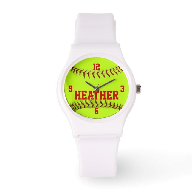Montre Garde-poignet de softball personnalisée (Recto)
