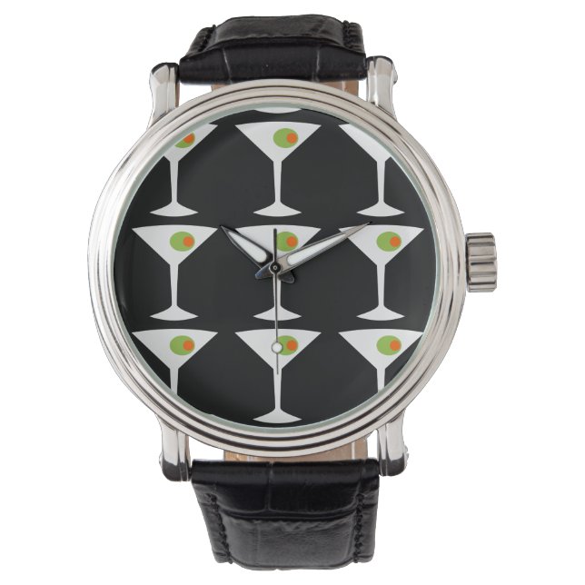 Montre Garder 'Em Coming Martini Watch (noir) (devant)