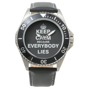 Montre Gardez le calme puisque tout le monde se trouve