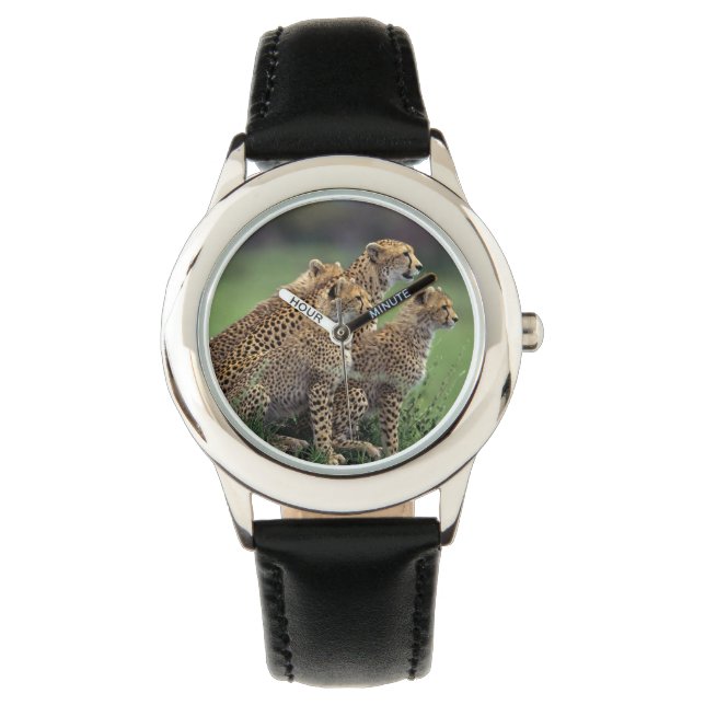 Montre Gardienne classique pour enfants/Faune Cheetah's (devant)