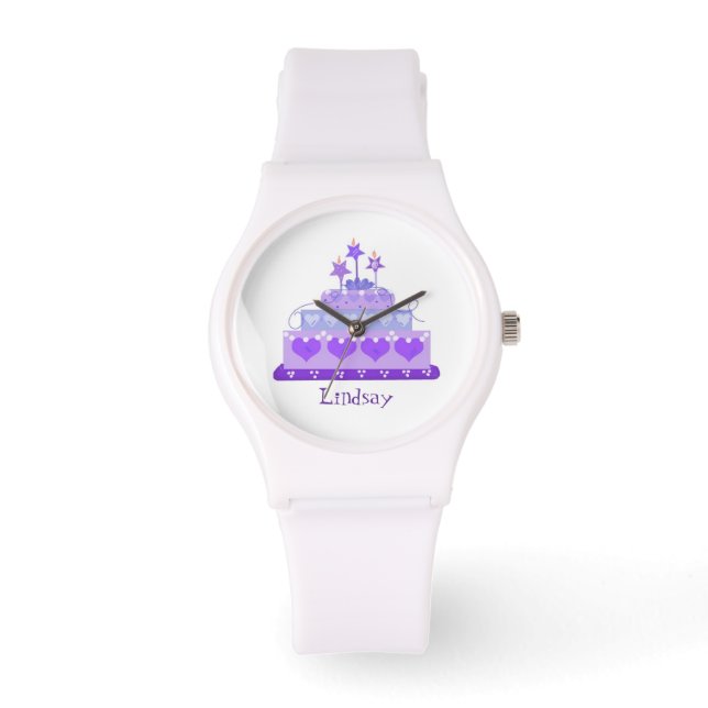 Montre Gâteau de Princesse avec Nom (Recto)