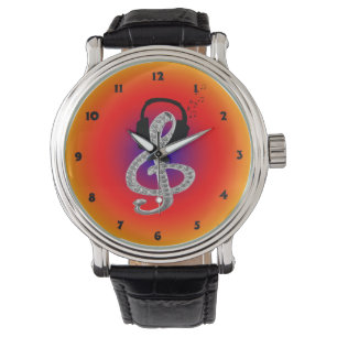 Montre Gclef de musique avec le casque