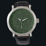 Montre Geek Watch #2 Digital Ones et Zeroes Binary<br><div class="desc">Vert classique sur arrière - plan noir avec 1 et zéros. un "bit" geeky.</div>
