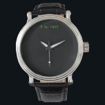 Montre Geek Watch #4 Unix Linux<br><div class="desc">Vert classique sur arrière - plan noir "$ su root". un "bit" geeky.</div>