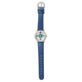 Montre GEM PIERRE numérique or bleu saphir (Plat)