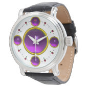 Montre GEM STONE NUMÉRIQUE or violet amethiste (Incliné)