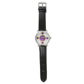 Montre GEM STONE NUMÉRIQUE or violet amethiste (Plat)