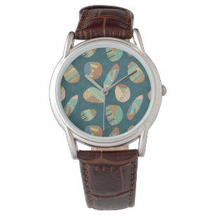 Montre Geo XII extérieur   Motif géométrique bleu et vert