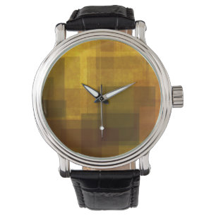 Montre géométrique abstrait coloré vintage d'art