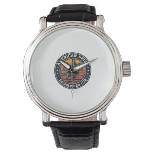 Montre George Washington patriote chevauchant le T-Rex Am