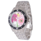 Montre Gerbera Daisy rose (Incliné)