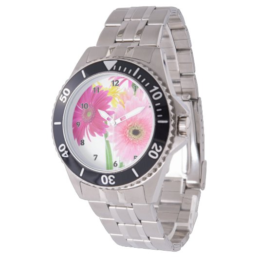 Montre Gerbera Daisy rose (Incliné)