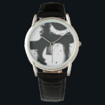 Montre Gesture en Onyx - Trucs de peinture noir<br><div class="desc">Onyx Gesture I par Juin Erica Vess. Formes et lignes épaisses en papier, créées comme un trait de peinture, ainsi que des éclaboussures de peinture pour ajouter de la texture.</div>
