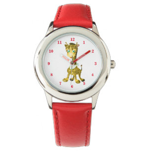 Montre Girafe Bébé Cute - Rouge