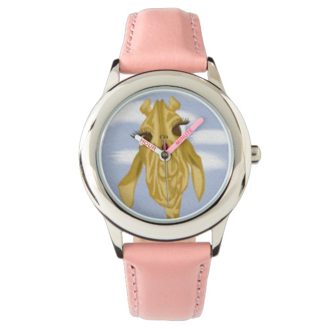 Montre Girafe Mignonne Et Colorée (devant)