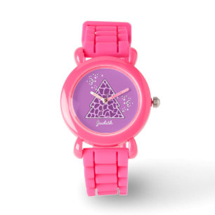 Montre Girafe violet sapin de Noël