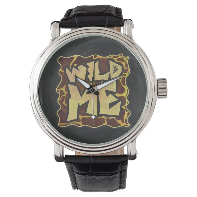 Montre Giraffe Brown et jaune (devant)