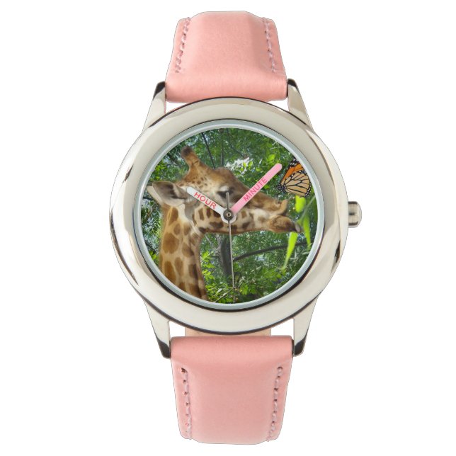 Montre Giraffe Kissing Burtterfly, (devant)