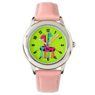 Montre Giraffes de cartons mignons