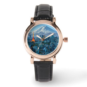 Montre Glace et neige Mt. Fuji et Tokyo Skyline