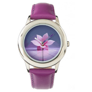 Montre Gladioli Dimensional : Pièce maîtresse rose et vio
