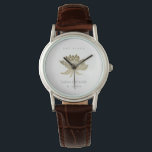 MONTRE GLAMOROUS PALE OR BLANC LOTUS ENREGISTRER LA DATE<br><div class="desc">Si vous avez besoin d'une personnalisation ou d'autres éléments correspondants,  n'hésitez pas à me contacter à l'adresse info@yellowfebstudio.com</div>