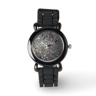 Montre Glitz Silver et Hologram Parties scintillant Watch