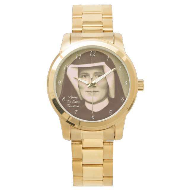 Montre gloire à saint fautina (devant)