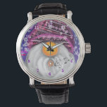 Montre Gnome En Casquette Violet Chante Bonne Chanson De<br><div class="desc">Joyeux Gnome en Casquette violet chante une chanson de Noël - Peinture de dessin animé Gnomes amusants - Choisissez / Ajoutez votre texte unique / Nom / Couleur - Faites votre cadeau spécial - Redimensionnez et déplacez ou supprimez et ajoutez des éléments / texte avec outil de personnalisation ! Peinture...</div>