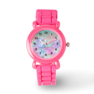 Montre Gold Aqua Parties scintillant Purple White