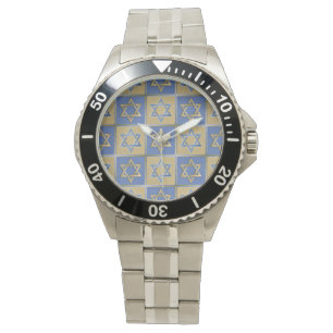 Montre Gold Blue Star de David Art Panels