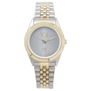 Montre Gold Buffalo Skull Silver Metallic Watch