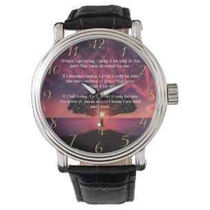 Montre Gold Christian Faith croise avec Où je vais aujour