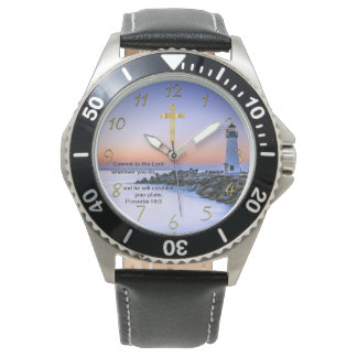 Montre Gold Christian Faith croise avec Où je vais aujour