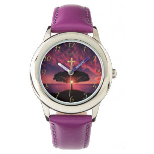 Montre Gold Christian Faith croise avec un dicton drôle
