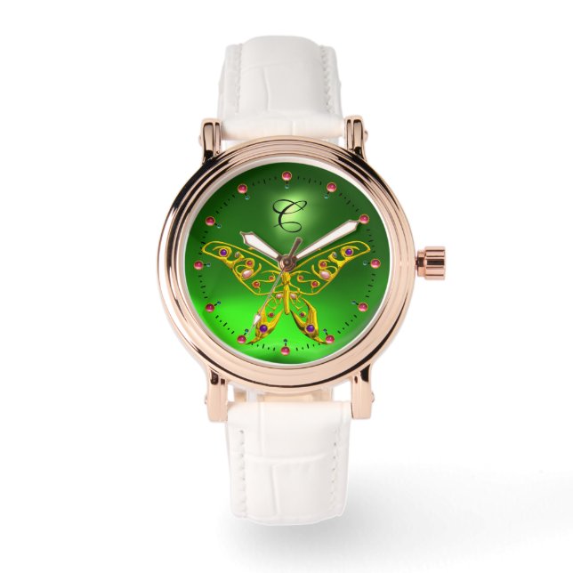 Montre GOLD HYPER BEURRE Emerald Monogramme vert (Recto)