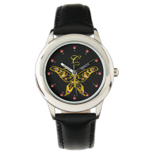 Montre GOLD HYPER BUTTERFLY AVEC GEMSTONES Monogramme Noi