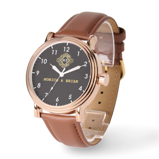 Montre Gold Monogram couple (Angle)