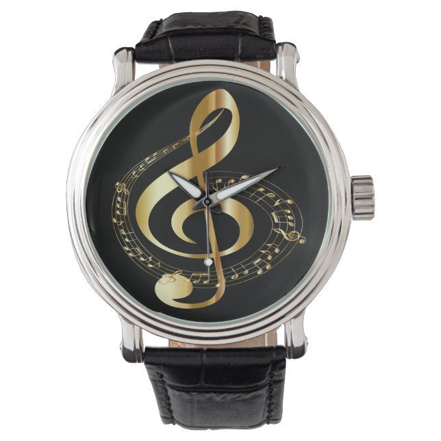 Montre Golden Gclef et Black Men's Watch (devant)