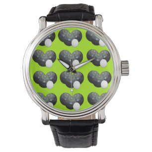 Montre Golden Green Lawn Bowles, Mens Wristwatch