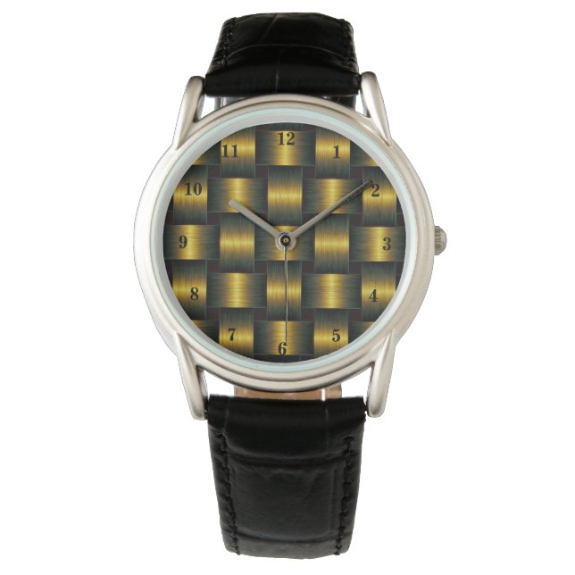 Montre Golden Lattice Watch Or Noir (devant)