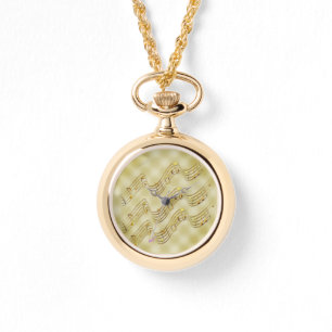 Montre Golden Music Notes Wraparpare Gold Watch