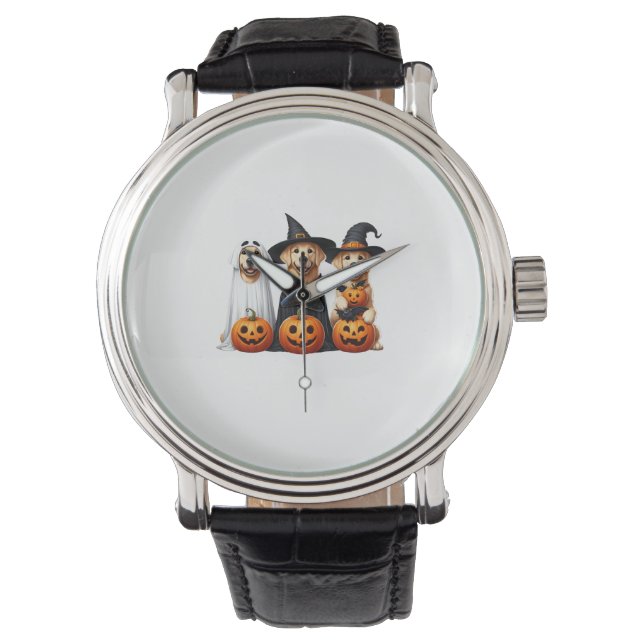 Montre Golden Retriever Ghost Halloween Amoureux de les c (devant)