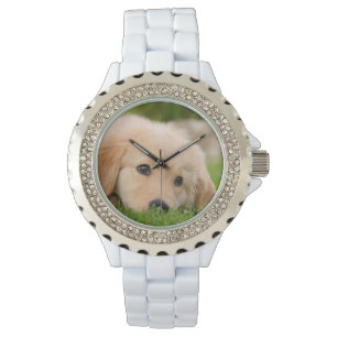 Montre Golden Retriever mignon chiot rêve Portrait fille
